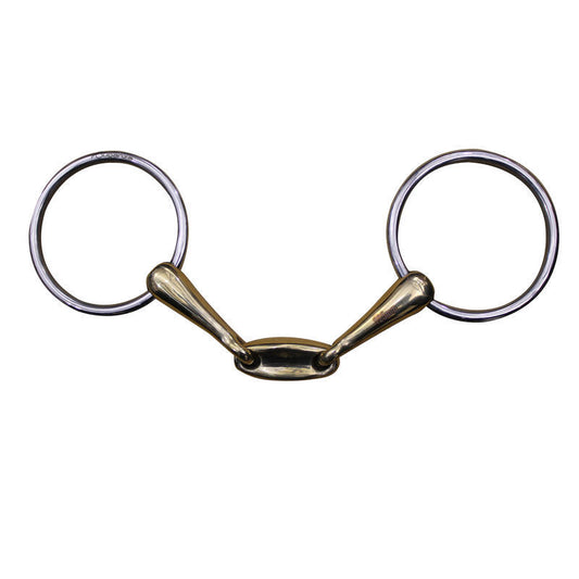Horse Riding Bit 2 Rings and Double Articulation Horse and Pony