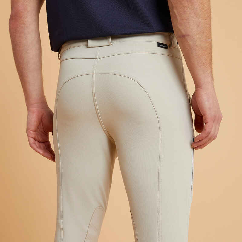 Beige FD riding breeches for men