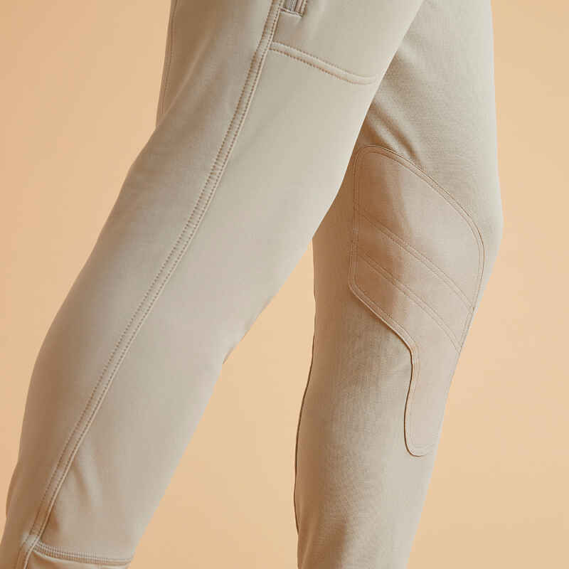 Beige FD riding breeches for men